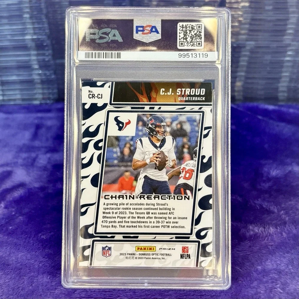 C.J. Stroud - 2023 Panini Donruss Optic Chain Reaction Holo Silver Rookie PSA 10
